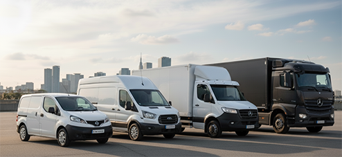 Flota de vehículos de mudanza